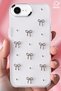 iPhone 16E/17E Case Bow Pattern Transparent Glitter Silver Camera Protrusion Shiny Cover - 3