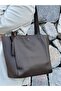 3 Compartment Tassel Detailed Daily Large Brown Women's Shoulder Bag - 3