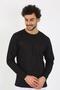 Fashion Stripe Men's O-Neck Long Sleeve Black Undershirt 6590