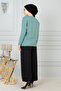 Women's Mother Blouse - Oversize, Dark Combed Cotton Fabric, Comfortable Casual Style - 7