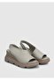 Mink Leather Women's Heeled Sandals - 2