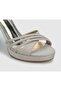 Gold Women's Heeled Sandals - 5