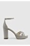 Gold Women's Heeled Sandals