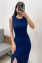 Women's Yandın Gathered Slit Midi Dress - 3