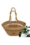 Jute straw hand knitted women handbag beach bag - 2