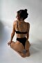Women's Black High Waist Unpadded Slip Suit - 4