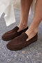 Rubles Women's Brown Real Suede New Generation Shoes - 8
