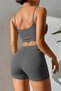 Women's Anthracite Gray Shorts and Camisole Pajama Set - 2