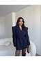 Women's New Season Design Tie-Up Jacket Navy Blue - 6