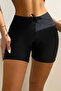 Women's Black Front Lace-Up Sea Shorts