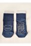 Teddy Bear Patterned Baby Socks Set - Non-Slip Sole - 5