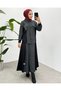 Women's Stripe Transition Label Detailed Skirt Suit Anthracite 14258 - 3