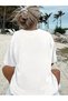 Women's Abstract Face Line Art Oversize Salas T-Shirt Boyfriend - 6