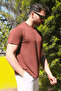Men's Regular Modal Fabric Silky Textured Wrinkle-Free Basic T-Shirt - 2