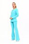 Zero Collar Buttoned Jacket & Spanish Flare Trousers-Turquoise - 1064530 - 2