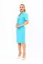 Men's Collared Short Jacket & Plain Tight Skirt-Turquoise - 1053540 - 2