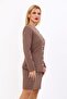 Zero Collar Buttoned Jacket - Brown - 1064100 - 4