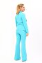 American Lapel Classic Jacket & Flared Trousers-Turquoise - 5