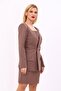 Square Collar Jacket-Brown - 1075100 - 4