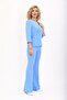 V-Neck Short Jacket & Flared Pants Set - Sky Blue - 1016530 - 2