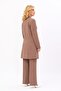 Men's Collared Button Detailed Jacket & Wide Leg Trousers - Brown - 1065520 - 5