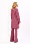 Zero Collar Plain Long Jacket & Spanish Flare Trousers-Rose - 1005530 - 3