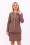 Zero Collar Buttoned Jacket - Brown - 1064100 - 5