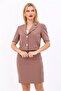 Men's Collared Short Jacket - Brown - 1053100