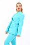 Self-Standing Collar Jacket-Turquoise - 1072100 - 3