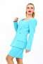 Square Collar Jacket-Turquoise - 1075100 - 5