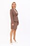 Men's Lapel Single Button Classic Jacket & Slit Straight Slim Skirt - Brown - 1045502 - 3
