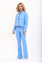 Buttoned Mini Jacket & Flared Trousers Set - Sky Blue - 1010530 - 2