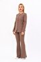 Zero Collar Buttoned Jacket & Spanish Flare Trousers - Brown - 1064530 - 5
