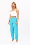 Pleated Leg Trousers-Turquoise - 5