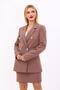 Men's Collared Kuruvaze Blazer Jacket - Brown - 1034100 - 5
