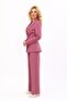 Men's Classic Jacket with Lapel Pockets & Wide Leg Pants - Rose - 1062520 - 5