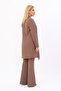 Shawl Collar Long Jacket & Spanish Flare Trousers - Brown - 1001530 - 4