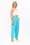 Pleated Leg Trousers-Turquoise - 3