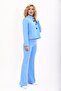 Buttoned Mini Jacket & Flared Trousers Set - Sky Blue - 1010530 - 4