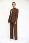 Self-Standing Collar Jacket & Wide-Leg Trousers - Chestnut - 1072520 - 5