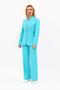 Self-Standing Collar Jacket & Wide-Leg Trousers-Turquoise - 1072520 - 2