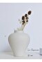 Elegant Scandinavian Style Simple Ceramic Matte white Vase 16 cm