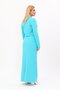 Men's Lapel Single Button Short Jacket & Long Straight Slim Skirt-Turquoise - 1073553 - 4