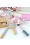 Wooden Beauty Salon Toys for Girls, Make Up Set Toy Gift,Wooden Makeup Kit for Toddlers - 4