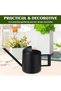 Small Stainless Steel Indoor Watering Can,300ml/10oz Long Spout Plant Watering Cookware,Black - 8
