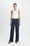 Bürümcük Trousers Navy Blue Wide Leg Wide Loose Leg Elastic Waist C0200Ax24Au - 2
