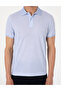 Light Blue Slim Fit Buttoned Polo Collar T-Shirt 50306060-Vr003 - 6