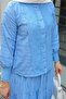 Women's Guipure Detailed Suit Blue - 8