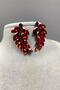 Leaf Pattern Ela Evening Dress Stoned Bridal Earrings - 2
