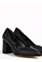 Elegant Design Heeled Classic Women's Shoes Black - 5
